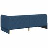 vidaXL Eckbettgestell mit Kopfteil Blau 80 x 200 cm Stoff