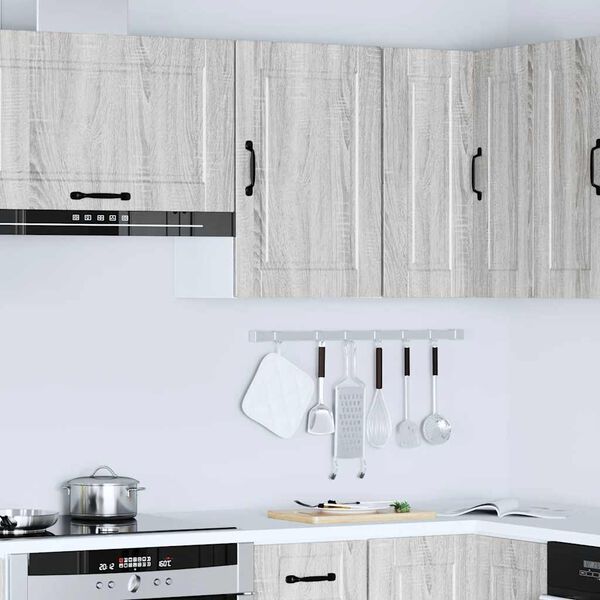 vidaXL K&uuml;chen-H&auml;ngeschrank Porto Grau Sonoma Holzwerkstoff