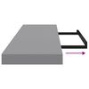 vidaXL Schwebende Wandregale 2 Stk. Grau 90x23,5x3,8cm MDF