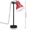 vidaXL Schreibtischlampe 25 W Rot 15x15x55 cm E27