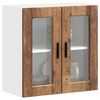 vidaXL K&uuml;chen-H&auml;ngeschrank mit Glast&uuml;r Porto Altholz-Optik