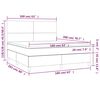 vidaXL Boxspringbett mit Matratze & LED Dunkelblau 160x200 cm Samt