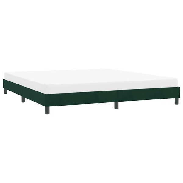 vidaXL Bettgestell ohne Matratze Dunkelgr&uuml;n 180x220 cm Samt