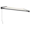 vidaXL Markise Einziehbar Creme 4,5x3 m Stoff und Aluminium