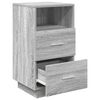 vidaXL Nachttische 2 Stk. mit 2 Schubladen Grau Sonoma 36x36x68 cm