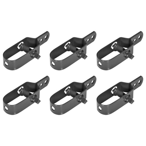 vidaXL Drahtspanner f&uuml;r Maschendrahtzaun 6 Stk. 100 mm Grau