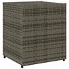 vidaXL Gartenschrank Grau 55x59x69 cm Poly Rattan