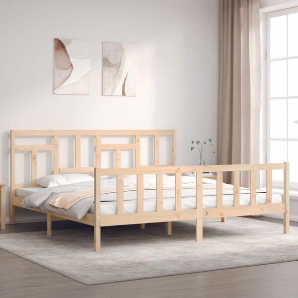 vidaXL Massivholzbett ohne Matratze 200x200 cm Kiefer