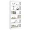 vidaXL B&uuml;cherregal/Raumteiler Wei&szlig; 80x30x198 cm Holzwerkstoff