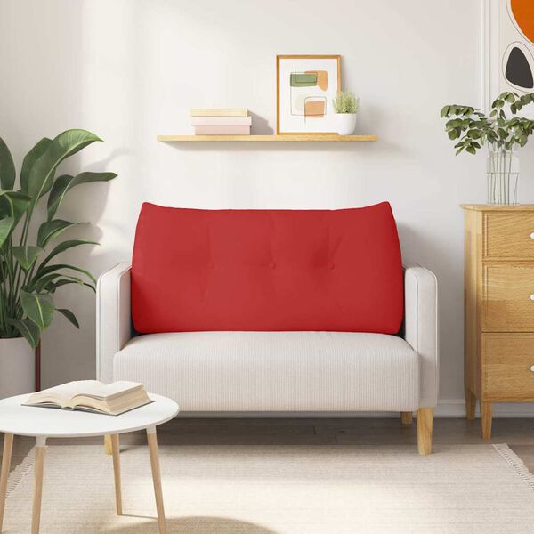 vidaXL R&uuml;cken Kissen Rot 100 x 24 x 50 cm Stoff