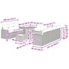 vidaXL Gartensofa-set mit Kissen 10 pcs Grau Poly-Rattan