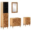 vidaXL Badezimmerschrank-Set 4 stk. 62 x 33 x 58 cm Massivholz Mango