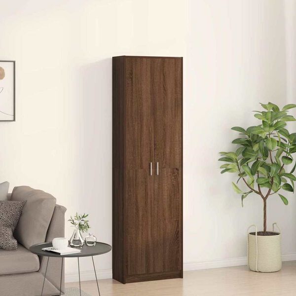 vidaXL Kleiderschrank mit Regal Braun Eichen-Optik 55 x 25 x 189 cm