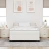 vidaXL Boxspringbett Creme 140 x 200 cm Samt