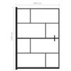 vidaXL Duschkabine ESG 100x140 cm Schwarz