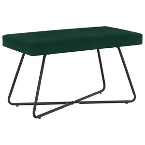 vidaXL Bank Uni Dunkelgr&uuml;n 80 x 40 x 45 cm Samt