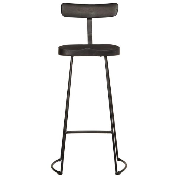 vidaXL Barhocker 2 Stk. Schwarz 49x43x103 cm Mango Massivholz