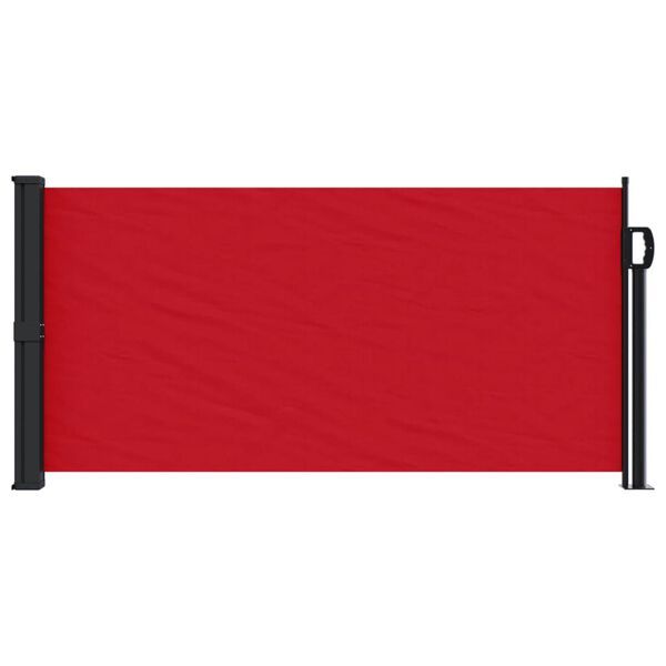 vidaXL Seitenmarkise Ausziehbar Rot 100x300 cm