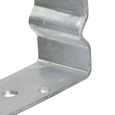 vidaXL Pfostenträger 6 Stk. Silbern 12×6×15 cm Verzinkter Stahl