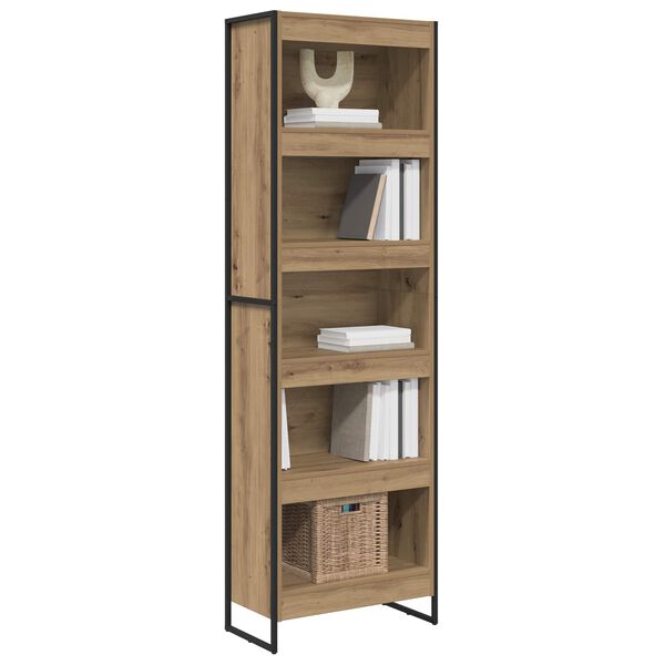 vidaXL B&uuml;cherregal 2 pcs Kunsthandwerk Eiche 80 x 30 x 155 cm