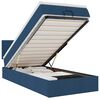 vidaXL Ottomane Bett mit Matratze & LEDs Blau 100x200 cm Stoff