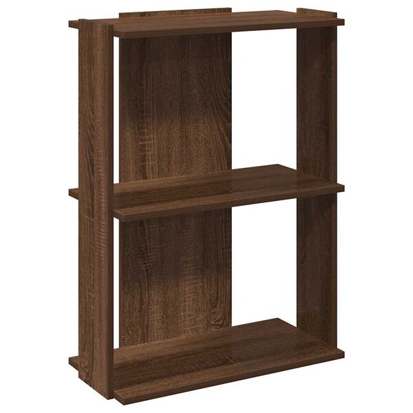 vidaXL Bücherregal 3 Böden Braun Eichen-Optik 60x30x80cm Holzwerkstoff