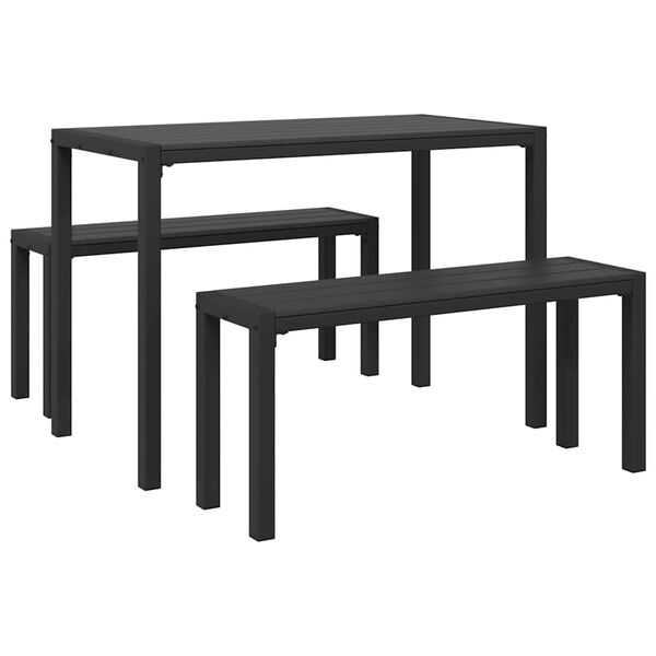 vidaXL Garten Essgruppe 3 pcs Anthrazit Stahl