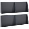vidaXL St&uuml;tzmauer 4 stk. 60 x 12 x 40 cm Stahl Anthrazit