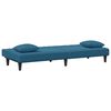 vidaXL 2-tlg. Sofagarnitur mit Kissen Blau Samt