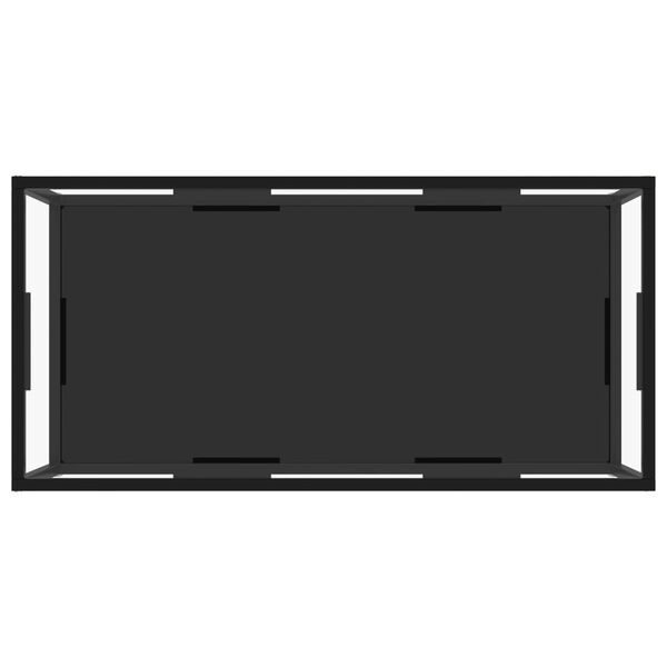 vidaXL Couchtisch Transparent und Schwarz 100x50x35 cm Hartglas