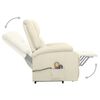 vidaXL Massagesessel mit Aufstehhilfe Creme Stoff