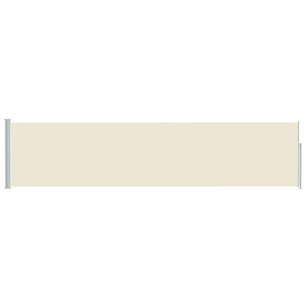 vidaXL Ausziehbare Seitenmarkise 120&times;500 cm Creme