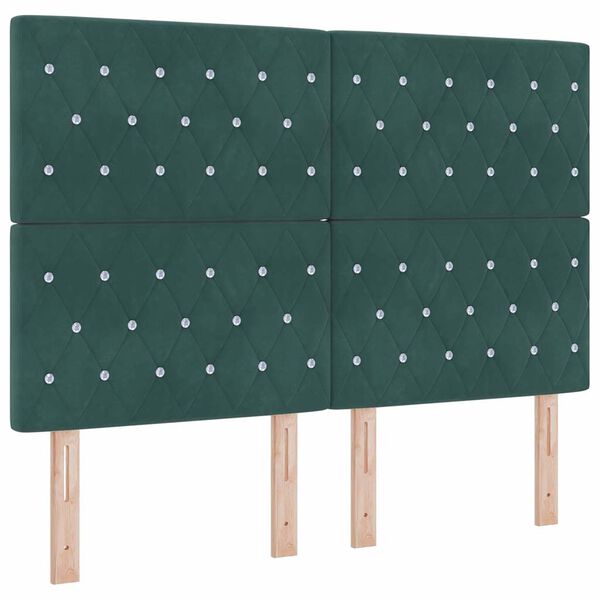 vidaXL Kopfteil mit Kopfteil Dunkelgr&uuml;n 160 cm Kunstleder
