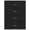 vidaXL Sideboard Schwarz 60x39x80 cm Holzwerkstoff
