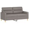 vidaXL 3-tlg. Sofagarnitur mit Kissen Taupe Stoff