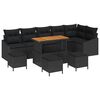 vidaXL Gartensofa-set 10 stk. 8-Sitzanzahl Schwarz Poly Rattan