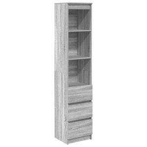 vidaXL Highboard Grau Sonoma 37,5x35x180 cm Holzwerkstoff