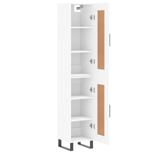 vidaXL Highboard Wei&szlig; 34,5x34x180 cm Holzwerkstoff