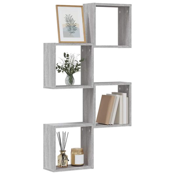 vidaXL W&uuml;rfelregale 4 Stk. Grau Sonoma 30x15x30 cm