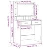 vidaXL Schminktisch Beton Grau 79 x 41 x 135 cm Holzwerkstoff