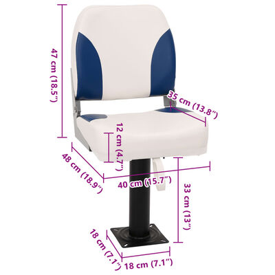 vidaXL Bootssitze mit Podest 2 Stk. 360° Drehbar