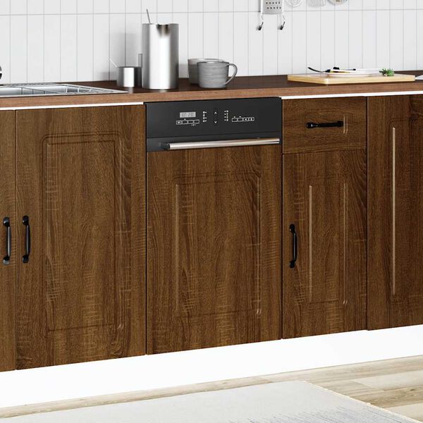 vidaXL Geschirrsp&uuml;lerblende Kalmar Braun Eichen-Optik 45x1,5x67 cm