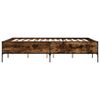 vidaXL Bettgestell R&auml;uchereiche 135x190 cm Holzwerkstoff und Metall