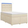 vidaXL Boxspringbett mit Matratze Creme 120 x 190 cm Stoff