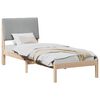 vidaXL Bettgestell Braun und hellgrau 75 x 190 cm Massivholz Kiefer