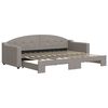 vidaXL Tagesbett Ausziehbar Taupe 80x200 cm Stoff