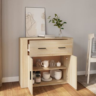 vidaXL Sideboard Sonoma-Eiche 80x33x70 cm Holzwerkstoff