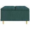 vidaXL Knopf Hocker mit Kissen Dunkelgr&uuml;n 80 x 80 x 45 cm Stoff