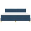 vidaXL Boxspringbett mit Kissen mit Kopfteil Blau 180 x 200 cm Stoff