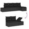vidaXL Sofa Set mit Kissen 6 pcs Poly-Rattan